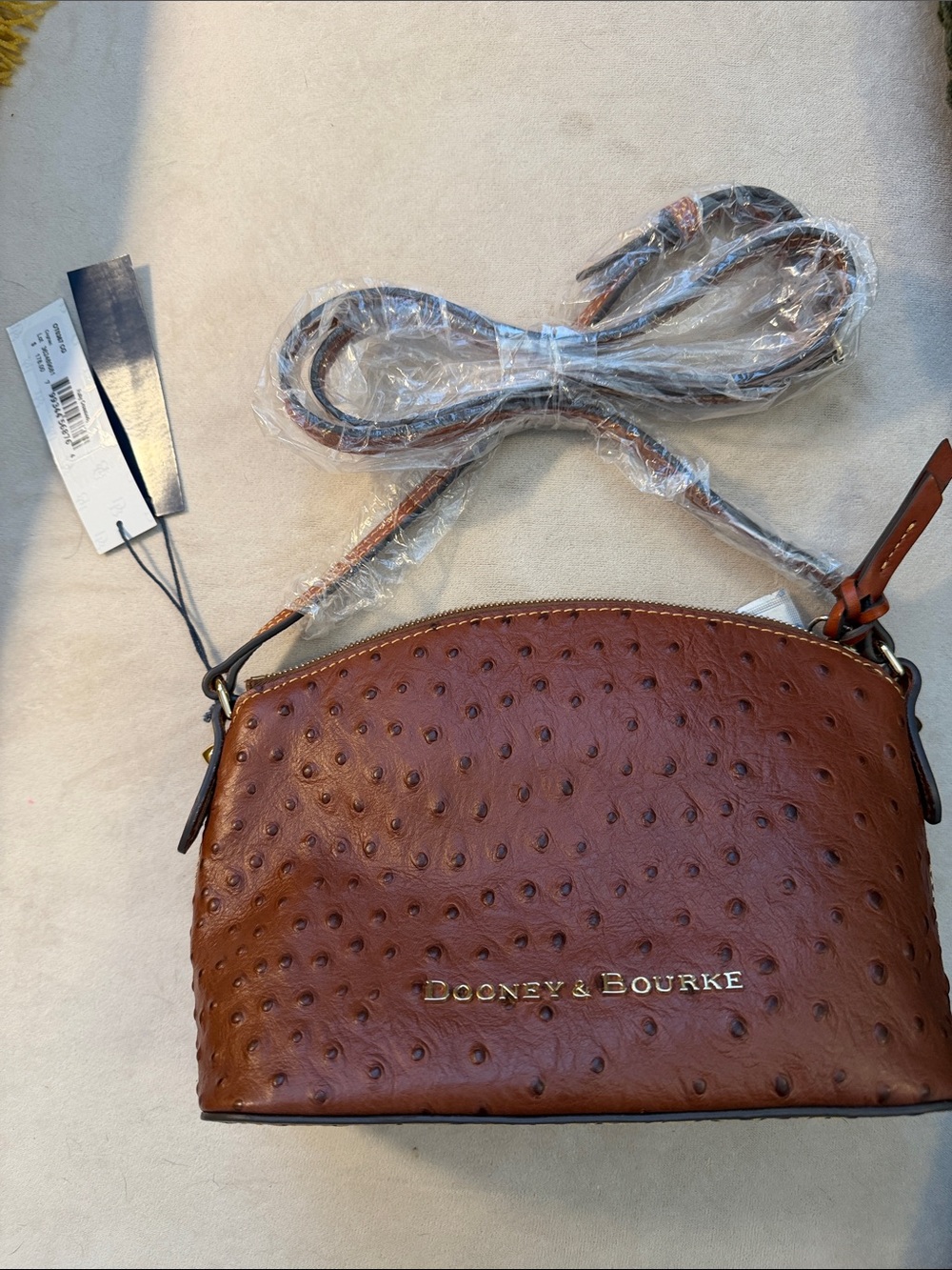 Dooney & Bourke Brown Cognac Ruby Crossbody Bag - Picture 1 of 7